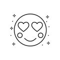 Smile, lovely icon. Simple line, outline vector of love icons for ui and ux, website or mobile application