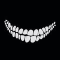 the smile of a monster with sharp fangs vampire or zombie teeth silhouette vector illustration collection isolated on black