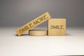 smile more sentence was written. Wooden concept studio shoot