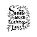 Smile more worry less. Royalty Free Stock Photo