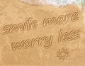 Smile more worry less - positive thinking concept, optimism Royalty Free Stock Photo