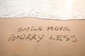 Smile more worry less - positive thinking Royalty Free Stock Photo