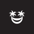 smile palm Logo Design Vector Illustration Royalty Free Stock Photo