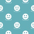 Smile pattern seamless blue