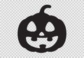 Smile pumpkin isolated on png or transparent texture, Halloween party background,element template for poster,brochures,online