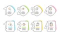 Smile, Quiz test and Journey path icons set. Accounting report sign. Vector