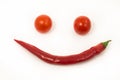 Smile - red hot pepper and tomatoes