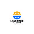 smile setting logo design vector Royalty Free Stock Photo