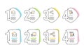 Smile, Share and Receive mail icons set. Divider document sign. Socila media, Follow network, Incoming message. Vector