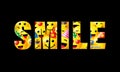 Smile slogan for t shirt print design