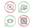 Smile, Star and Chat icons set. Computer fan sign. Positive feedback, Favorite, Speech bubble. Pc ventilator. Vector