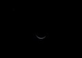 smile star and crescent moon face. abstact season in black night sky. fantasy luna eclipse white and gray color