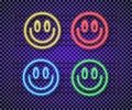 Smile sticker neon set funny cute style