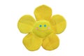 Smile Sunflower fabric isolated over white background Royalty Free Stock Photo