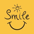 Smile text vector icon.