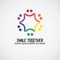 Smile together logo vector illustration