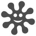 Smile Virus Flat Icon Royalty Free Stock Photo