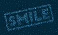 Smile word in digital style.