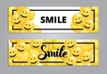 Smile yellow balloons background