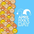 Smile Yellow Faces Jester Fool Day April