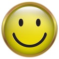 Smile Yellow icon in gold frame