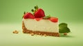 Smilecore Cheesecake With Strawberries A Fusion Of Design And Flavor Royalty Free Stock Photo