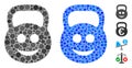 Smiled Ton Weight Composition Icon of Round Dots