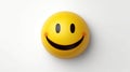 Smiley ball on white background. Isolated with clipping path Royalty Free Stock Photo