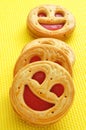 Smiley biscuits Royalty Free Stock Photo