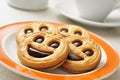 Smiley biscuits Royalty Free Stock Photo