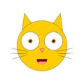 Cat emotion icon, graphic design template, vector illustration Royalty Free Stock Photo