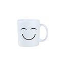 Smiley coffee cup isolated with clipping pa