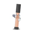 Smiley doctor cartoon character of brightener with tools