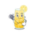 Smiley doctor cartoon character of screwdriver cocktail with tools
