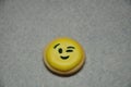 A smiley emoji biscuit Royalty Free Stock Photo