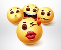 Smiley emoji lovely character vector design. Emojis smiley of suitors emoticon i Royalty Free Stock Photo