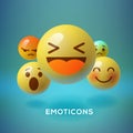 Smiley emoticons, emoji, social media concept Royalty Free Stock Photo