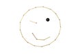 Smiley face amiability is made out of matches Royalty Free Stock Photo