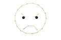 Smiley face Anger is made out of matches Royalty Free Stock Photo