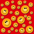 Smiley Face Background Red