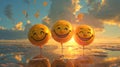 Smiley Face Balloons Royalty Free Stock Photo