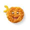 Smiley Face Chicken Nugget Cartoon