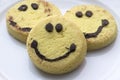 Smiley face cookies Royalty Free Stock Photo