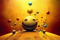 smiley face cute mascot monster Royalty Free Stock Photo