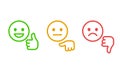 Smiley face feedback rating icons