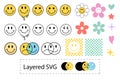 Smiley Face. Groovy SVG