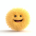 Smiley face happy hairy cartoon emoticon mascot