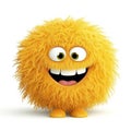 Smiley face happy hairy cartoon emoticon mascot