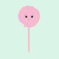 Smiley face pink lollipop