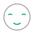 Smiley face thin color line vector icon Royalty Free Stock Photo